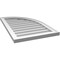 Ekena Millwork Quarter Round Top Right Surface Mount PVC Gable Vent w/ 2"W x 2"P Brickmould Sill Frame, 20"W x 32"H GVPQR20X3203SN - alternate 3